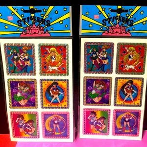 Sailor Moon Embossed Holographic Stickers Vintage